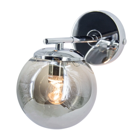 Kinkiet szklany kulisty chromowany 8491/1 z serii ERICE - Lampy Elem